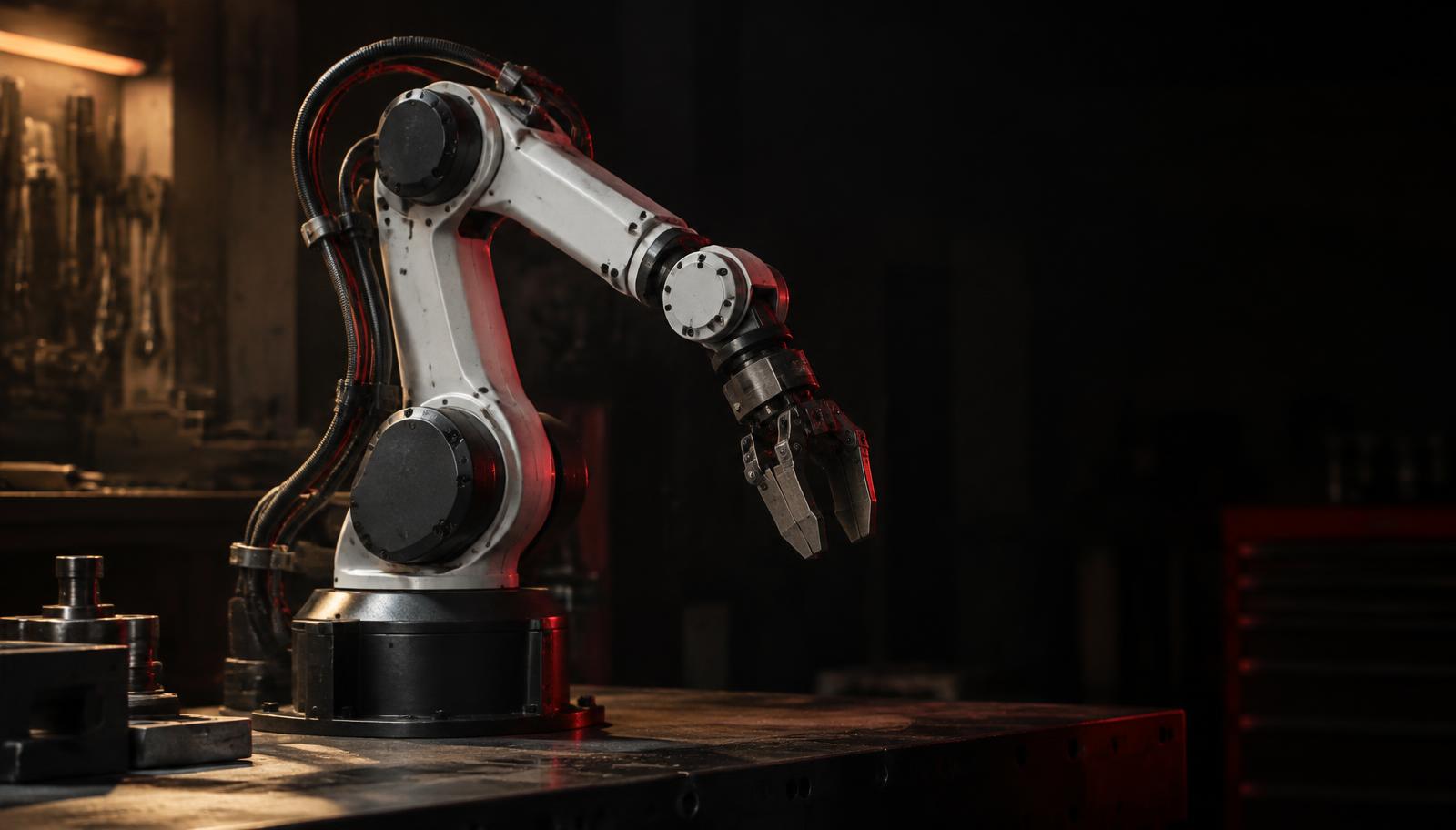 Cánh tay robot trong xưởng DaquaBot